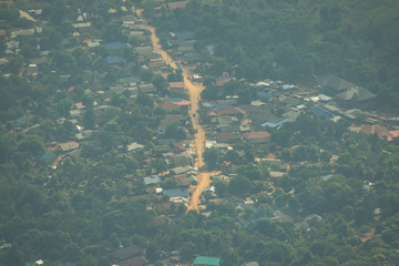 Top View of Country Village at Phu Chi Fa View Point