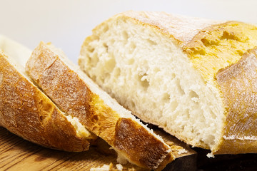 Home made ciabatta,white bread, Italian.