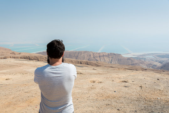 Hiking in Dead Sea area in Israel