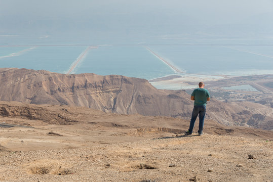 Hiking in Dead Sea area in Israel