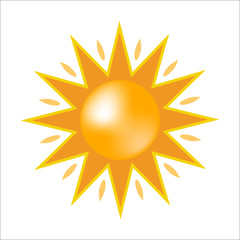 sun with yellow rays