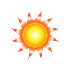 sun with yellow rays