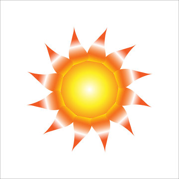 sun with yellow rays