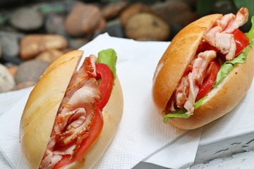 Hamburger buffet in the hotel