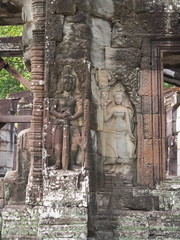 Siem Reap-December 23, 2017:Banteay Kdei is a Buddhist temple in Angkor, Cambodia.