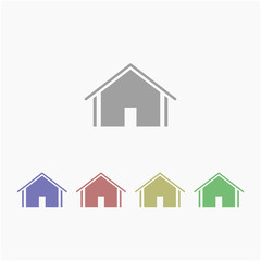 Home Icon Logo Vector Template Design