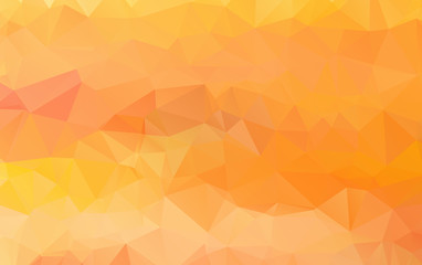 Light Orange polygonal illustration, which consist of triangles. Geometric background in Origami style with gradient. Triangular design for your business