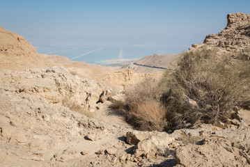 Hiking in Dead Sea area in Israel