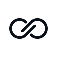 Monochrome infinity symbol