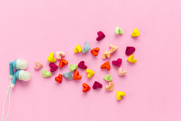 valentines day concept on pink background