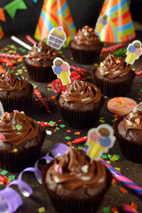 Chocolate cupcakes for birthday