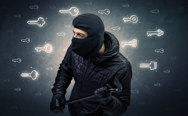 Burglar holding tool.