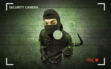 Burglar in action.