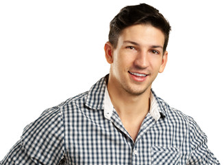 man isolated on white