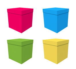 A set of boxes. Gift on birthday.