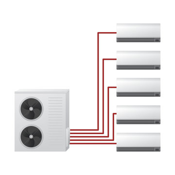 Multi split air conditioning system.