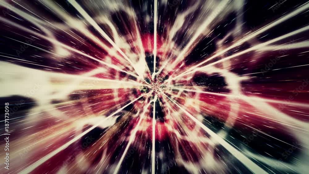 Wall mural space 2019: flying through a wormhole in deep space (loop).