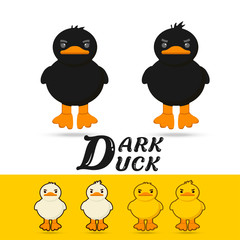 couple  duck vector illustration