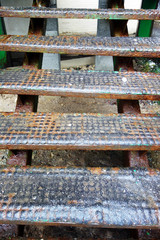 Old stairs to the building