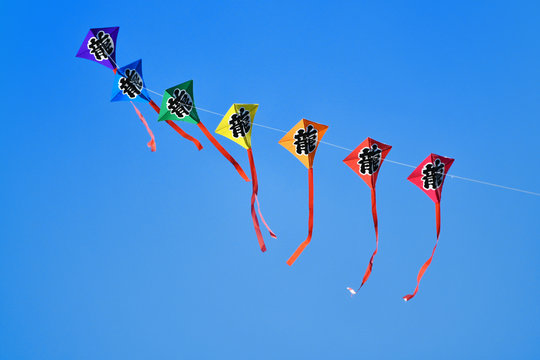 伝統的な連凧
