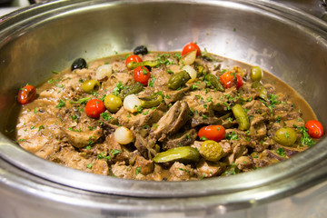Delicious beef slice and sauce i