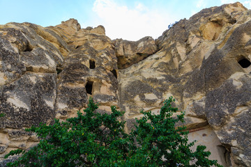 Fototapeta na wymiar Ancient houses in rocks