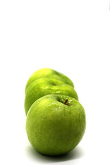 green apple on a white background