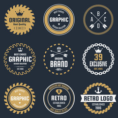 Vintage Retro Vector Logo for banner