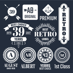 Obraz premium Vintage Retro Vector Logo for banner