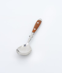 Wooden-handled table spoon