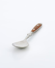 Wooden-handled table spoon