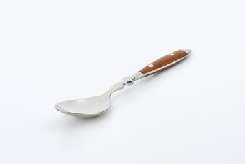 Wooden-handled table spoon