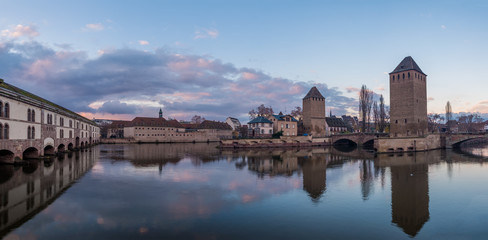 Ponts Couverts from the Barrage Vauban in Strasbourg France