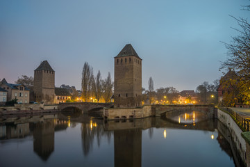 Obraz premium Ponts Couverts from the Barrage Vauban in Strasbourg France