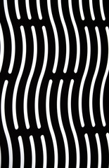 Muster Geschwungene weiße Linien auf schwarzem Hintergrund - 187178602