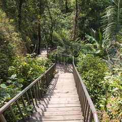 Descent from the mountain in Hot Springs National Forest Park in Hainan Qixianling