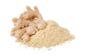 Ingwer, Wurzel und Pulver