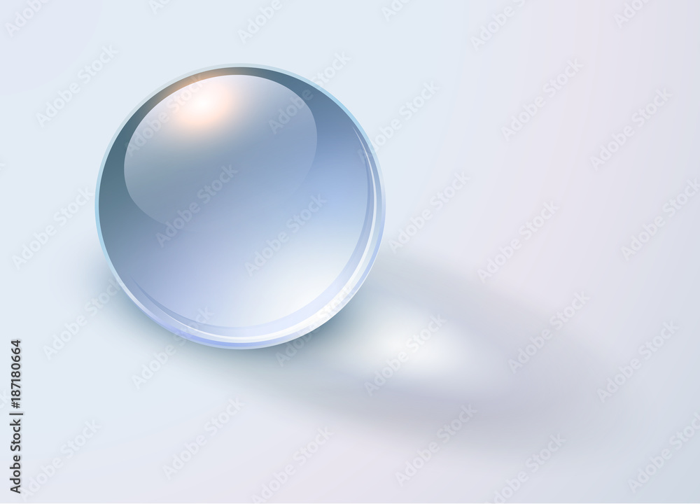 Poster background with transparent sphere
