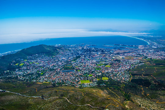 City View from Table Mountain in Cape Town, Aouth Africa