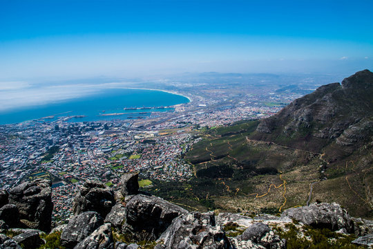 City View from Table Mountain in Cape Town, Aouth Africa