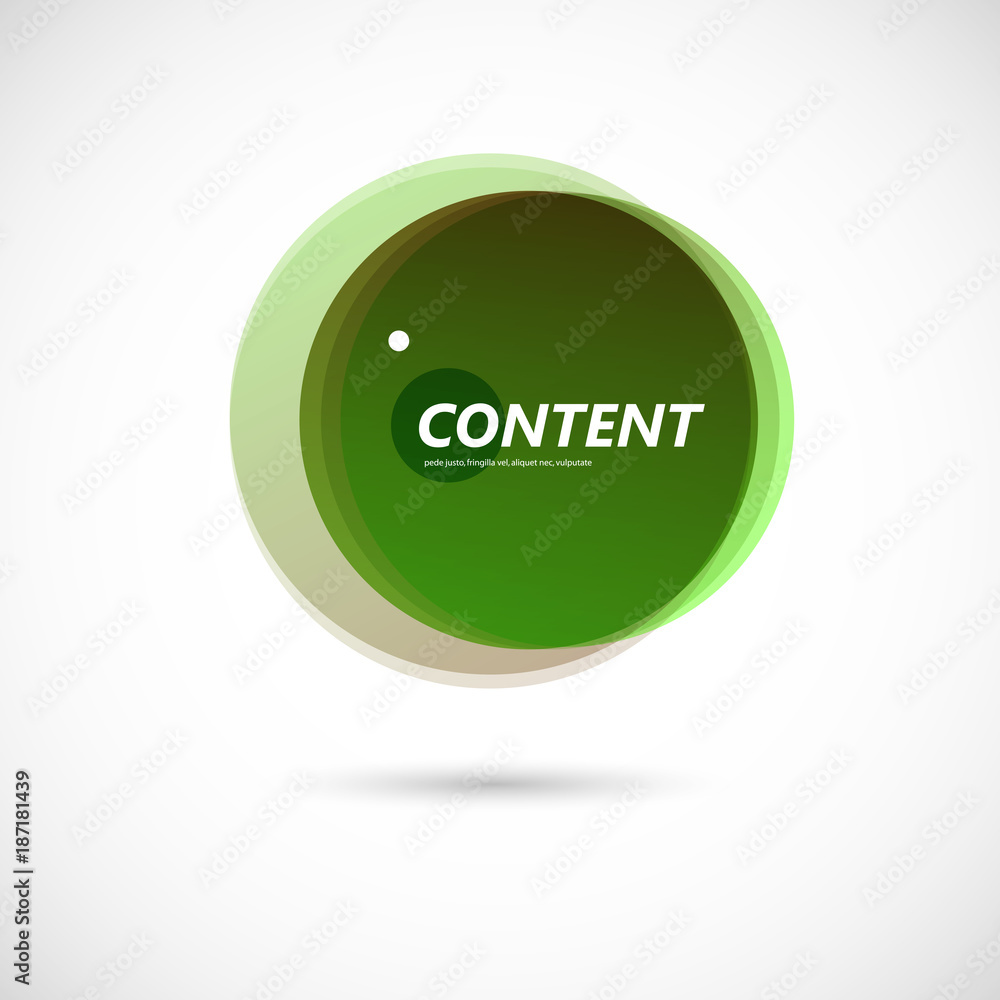 Poster colorful overlay round abstract shape on white background. vector creative circles