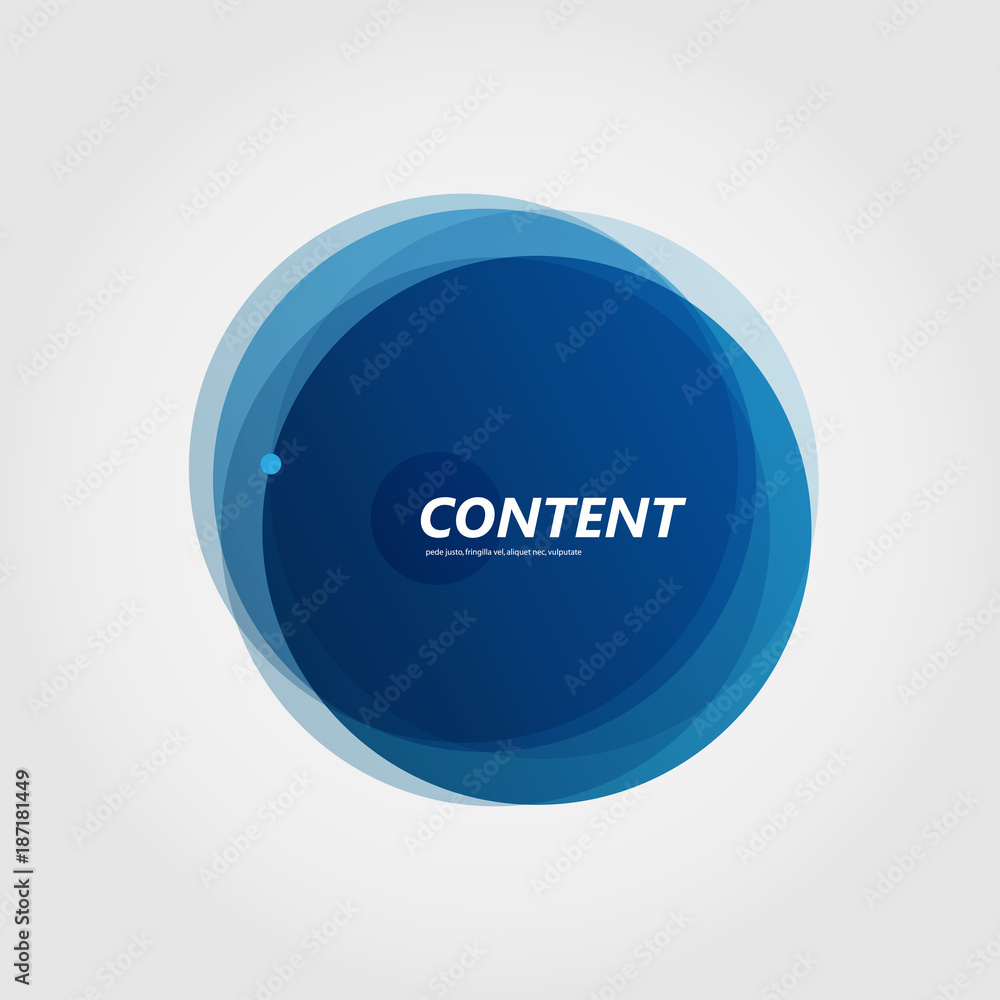 Poster colorful overlay round abstract shape on white background. vector creative circles