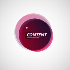 Colorful overlay round abstract shape on white background. Vector creative circles