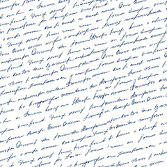 Seamless background pattern. Imitation of a abstract vintage lettering. Unreadable text.