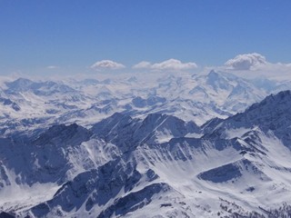 Fototapeta na wymiar Monte Bianco Skyway vista da punta helbronner