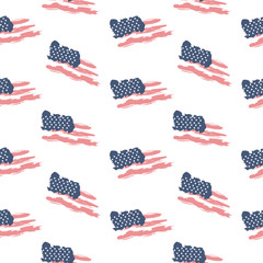 Seamless patriotic pattern flag usa. American Abstract Background.