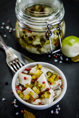 Marinated herring fillets 