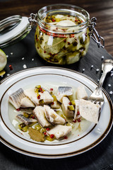 Marinated herring fillets 