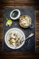 Marinated herring fillets 