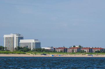 Naklejka premium BEACH HOLIDAY - Landscape of a seaside resort